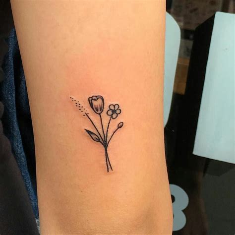 basic simple flower tattoos